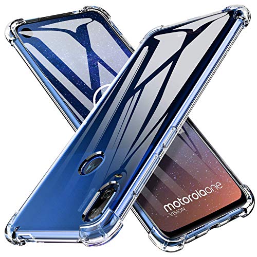 Bumper Transparent Case HD Clear Flexible Transparent Back Cover for Motorola One Vision