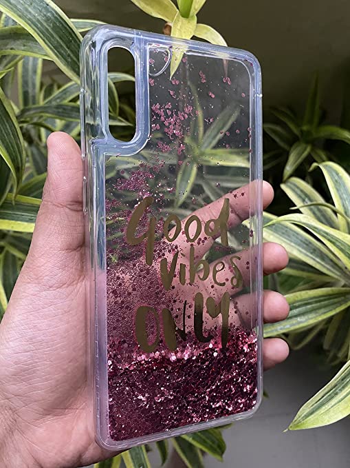 Running Glitter Sparkle Pink Soft TPU Mobile Back Cover for Samsung Galaxy A50 / A50s / A30s