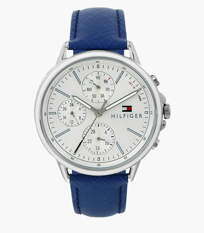 Navy Blue-Silver-White Analog Watch