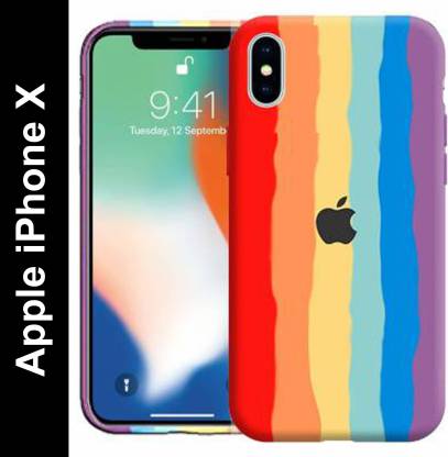 Back Cover for Apple iPhone X  (Multicolor, Silicon)